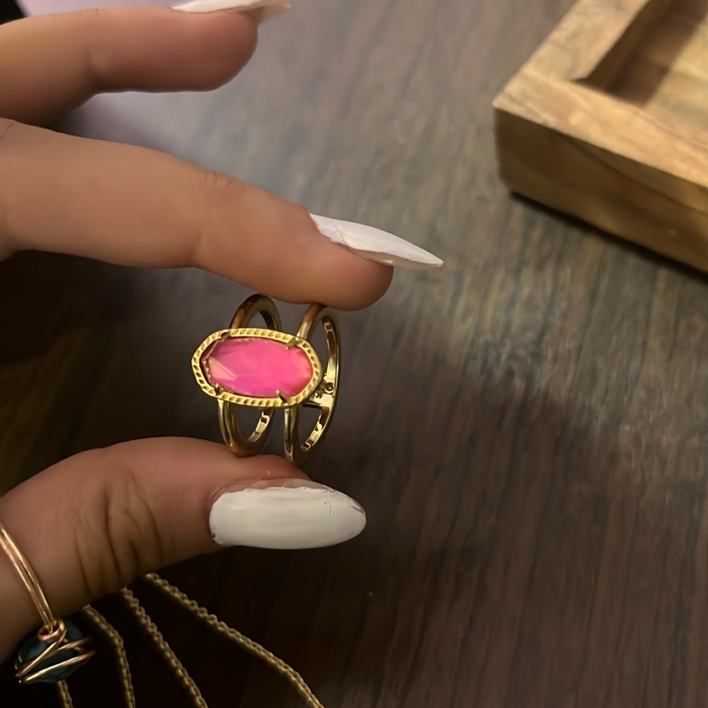 Hot pink Kendra Scott ring